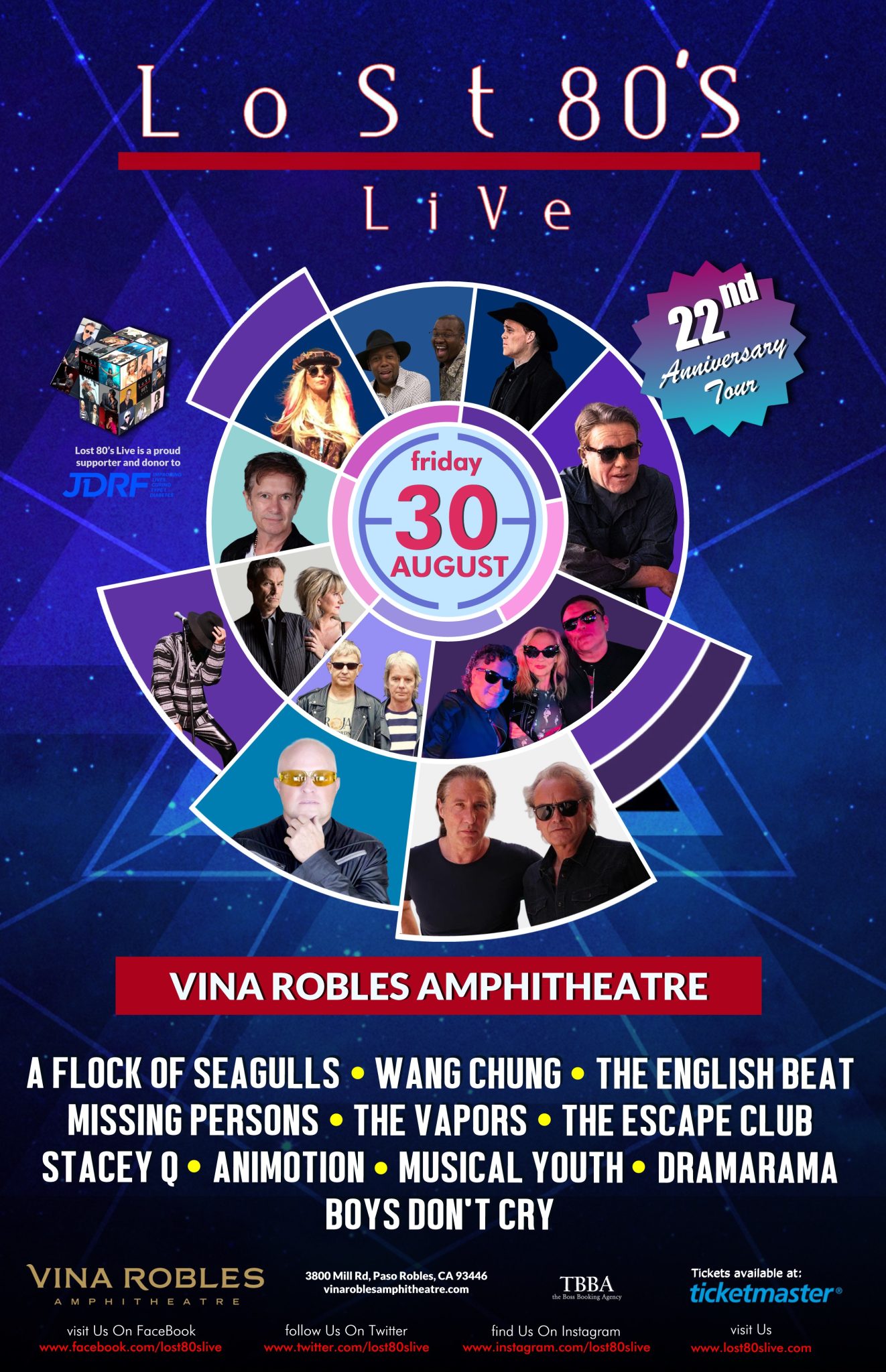 Vina Robles Amphitheatre Lost 80s Live!
