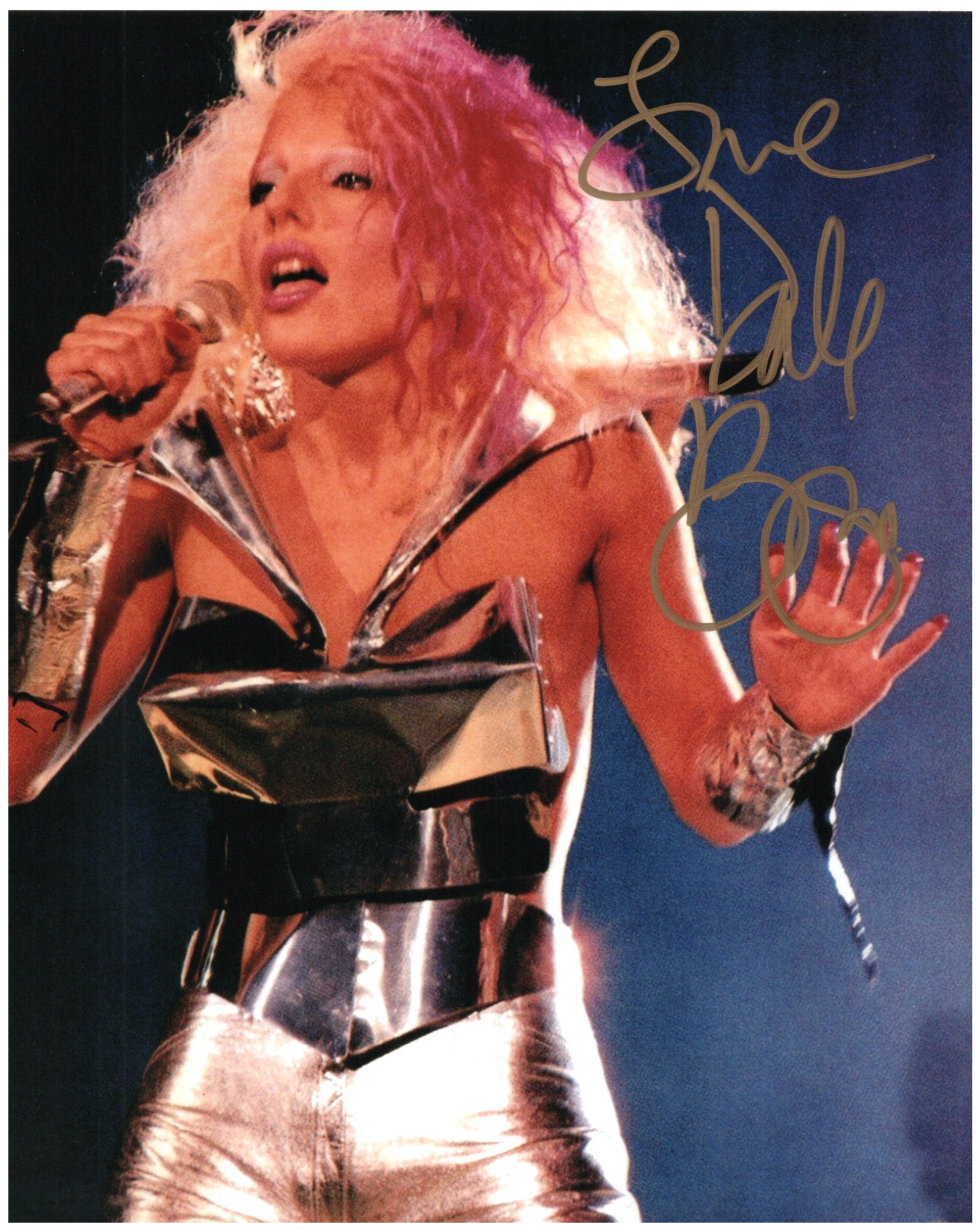 Dale Bozzio 8X10 COLOR PHOTO (Autographed #D)