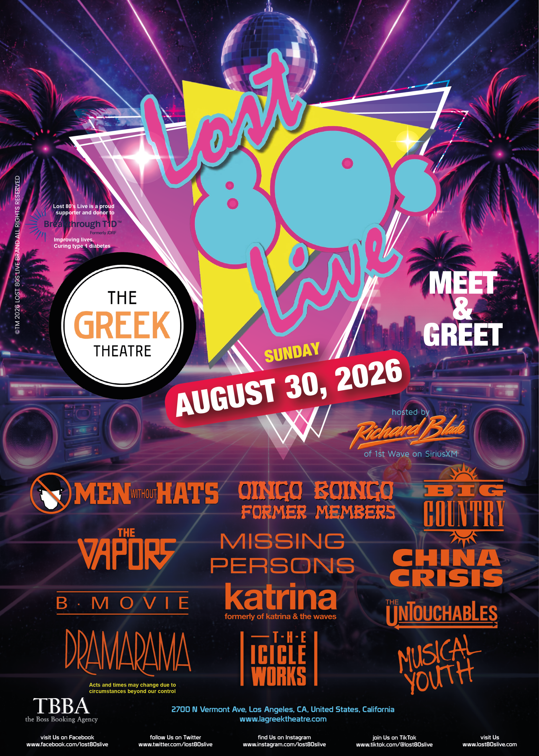 Meet & Greet @ The Greek Theatre Sun AUG 30, 2026